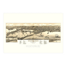 Load image into Gallery viewer, Digitally Restored and Enhanced 1883 Duluth Minnesota Map Poster - Old View of Duluth Minnesota Wall Art Print - Restored History Map of Minnesota Poster