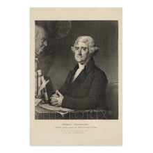 Load image into Gallery viewer, Digitally Restored and Enhanced 1825 Thomas Jefferson Portrait Photo Print - Restored Photo of United States Third President Thomas Jefferson Wall Art