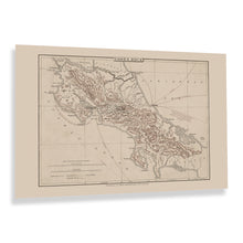 Load image into Gallery viewer, Digitally Restored and Enhanced 1890 Costa Rica Map Poster - Old Wall Map of Costa Rica Wall Art Print - History Map of San Jose Costa Rica Poster Print