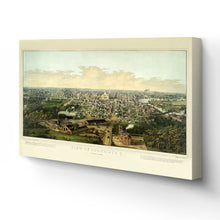 Load image into Gallery viewer, Digitally Restored and Enhanced 1867 Columbus Ohio Map Canvas - Canvas Wrap Vintage Columbus Map - Old Columbus Ohio Wall Art - History Map of Columbus Ohio Poster - Historic View of Columbus OH Map