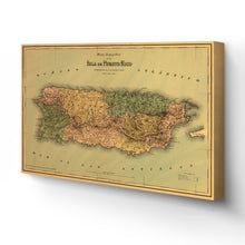 Cargar imagen en el visor de la galería, Digitally Restored and Enhanced 1886 Puerto Rico Map Canvas - Canvas Wrap Vintage Mapa de Puerto Rico - Wall Map of Puerto Rico Poster - Old Puerto Rico Wall Art - Historic Puerto Rico Map Poster