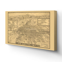 Load image into Gallery viewer, Digitally Restored and Enhanced 1909 Colorado Map Canvas Art - Canvas Wrap Vintage Colorado Map Poster - Old Map of Colorado Springs - Colorado Wall Art - Bird's Eye View Map of Colorado Springs CO