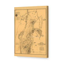 Load image into Gallery viewer, Digitally Restored and Enhanced 1863 Gettysburg Map Canvas - Canvas Wrap Vintage Pennsylvania Map - Historic Map of Pennsylvania Poster - Old Gettysburg Battlefield Map of Pennsylvania Wall Art