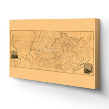 Load image into Gallery viewer, Digitally Restored and Enhanced 1818 Kentucky Map Canvas - Canvas Wrap Vintage Map of Kentucky Poster - Historic Kentucky Wall Art - Old Kentucky State Map - Restored Kentucky Map from Actual Survey