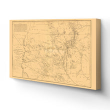 Cargar imagen en el visor de la galería, Digitally Restored and Enhanced 1867 New Mexico Map Canvas - Canvas Wrap Vintage New Mexico Map Poster- Old New Mexico Wall Art - Old Territory and Military Department of New Mexico Wall Map