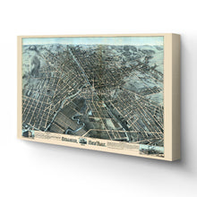Load image into Gallery viewer, Digitally Restored and Enhanced 1874 Syracuse NY Map Canvas - Canvas Wrap Vintage Syracuse Map Poster - History Map of Syracuse Poster - Syracuse Wall Art - Bird's Eye View of Syracuse New York Map