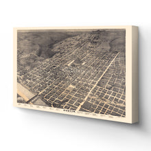 Load image into Gallery viewer, Digitally Restored and Enhanced 1887 Austin Texas Map Canvas Art - Canvas Wrap Vintage Austin TX Map Print - Old City of Austin Texas Wall Art - Bird's Eye View History Map of Austin Texas Poster