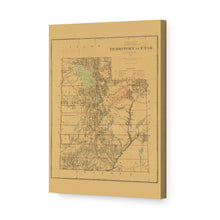 Load image into Gallery viewer, Digitally Restored and Enhanced 1879 Utah Map Canvas Art - Canvas Wrap Vintage Map of Utah Poster - Old Utah Wall Map - Restored Utah Map Poster - Historic Utah State Map - Territory of Utah Wall Art