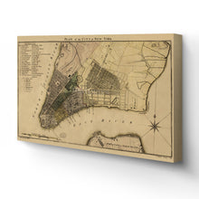 Load image into Gallery viewer, Digitally Restored and Enhanced - 1789 New York Canvas Map - Canvas Wrap Vintage New York Map - Old Wall Map of New York City Poster - Historic New York Wall Art - Restored Plan of New York City Map