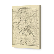 Load image into Gallery viewer, Digitally Restored and Enhanced 1900 Yellowstone National Park Map Canvas Art - Canvas Wrap Vintage Wyoming Map Poster - Historic Map of Wyoming Wall Art - Restored Tourist Routes of Yellowstone Map