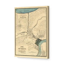 Load image into Gallery viewer, Digitally Restored and Enhanced 1875 New Orleans Map Canvas Art - Canvas Wrap Vintage Map of New Orleans Wall Art - Old Map Of New Orleans Poster -  Plan of the City of New Orleans Wall Map
