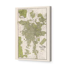 Cargar imagen en el visor de la galería, Digitally Restored and Enhanced 1909 Los Angeles Canvas - Canvas Wrap Vintage Map of Los Angeles California - Old Los Angeles Street Map - Historic City & Suburban Street Map of Los Angeles Wall Art Poster