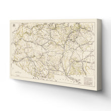 Cargar imagen en el visor de la galería, Digitally Restored and Enhanced 1919 Arizona New Mexico Map Canvas - Canvas Wrap Vintage Arizona Map - History Map of New Mexico and Arizona Wall Art