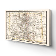 Load image into Gallery viewer, Digitally Restored and Enhanced 1879 Colorado Map Canvas - Canvas Wrap Vintage Colorado Map Poster - Old Colorado Wall Art - History Map of Colorado