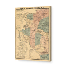 Load image into Gallery viewer, Digitally Restored and Enhanced - 1890 Davidson County Map Canvas Art - Canvas Wrap Vintage Davidson North Carolina Map Print - Old Davidson County North Carolina Wall Art - Restored Davidson NC Poster