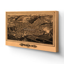 Load image into Gallery viewer, Digitally Restored and Enhanced 1882 Ithaca Map Canvas Art - Canvas Wrap Vintage Map of Ithaca New York Poster - Restored Ithaca NY Map - Old Ithaca New York Map - Bird's Eye View of Ithaca New York