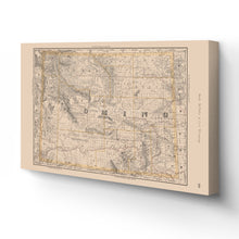 Load image into Gallery viewer, Digitally Restored and Enhanced 1891 Wyoming Map Canvas Art - Canvas Wrap Vintage Wyoming Map - History Map of Wyoming Wall Art - Old Wyoming Map Poster - Historic Wyoming State Map Print