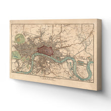Cargar imagen en el visor de la galería, Digitally Restored and Enhanced 1815 City of London Map Canvas - Canvas Wrap Vintage London Wall Art - Old Map of London Poster - History Map of London England Wall Art - Historic London England Map