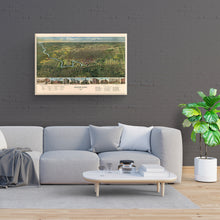 Load image into Gallery viewer, Digitally Restored and Enhanced 1891 Houston Map Canvas Art - Canvas Wrap Vintage Houston City Map - History Map of Houston TX - Old Houston Wall Art - Bird's Eye View of Houston Texas Map