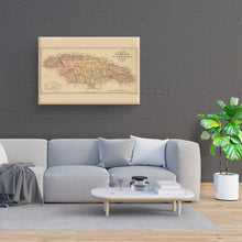 Load image into Gallery viewer, Digitally Restored and Enhanced 1893 Jamaica Map Canvas Art - Canvas Wrap Vintage Jamaica Poster - Old Map of Jamaica Island - Map History of Jamaica Wall Art - Map of the Island of Jamaica Poster
