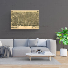 Load image into Gallery viewer, Digitally Restored and Enhanced 1889 Denver Colorado Map Canvas Art - Canvas Wrap Vintage Denver City Map - Old Denver Wall Art - History Map of Denver CO - Perspective Map of Denver Colorado