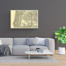 Load image into Gallery viewer, Digitally Restored and Enhanced 1876 Map of Oregon Canvas Art - Canvas Wrap Vintage Oregon Map - Old Map Of Oregon - Restored Indexed Map of Oregon State Wall Art Poster