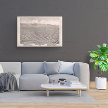 Load image into Gallery viewer, Digitally Restored and Enhanced 1875 Utah Map Canvas - Canvas Wrap Vintage Salt Lake City Map - Old Utah Wall Art - Historic Utah Poster - Restored Bird's Eye View of Salt Lake City Utah Wall Map