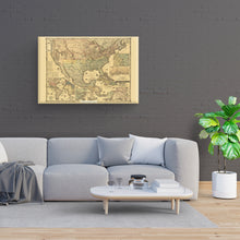 Cargar imagen en el visor de la galería, Digitally Restored and Enhanced 1862 United States Map Canvas Art - Canvas Wrap Vintage Map of United States Wall Art - Colton's Railroad & Military Map of the United States Mexico West Indies