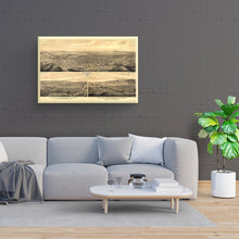 Load image into Gallery viewer, Digitally Restored and Enhanced 1877 Los Angeles Canvas Art - Map of Los Angeles California - Old Bird's Eye View of Los Angeles Map Poster