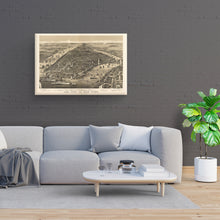 Load image into Gallery viewer, Digitally Restored and Enhanced 1886 New York Map Canvas Art - Canvas Wrap Vintage Map of New York - History Wall Map of New York City - Old Bird's Eye View of New York City Wall Art Poster