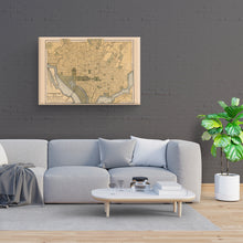 Load image into Gallery viewer, Digitally Restored and Enhanced 1897 Washington DC Map Canvas Art - Canvas Wrap Vintage Wall Map of Washington DC - Old Washington DC - Restored Washington DC Map Wall Art Poster Print