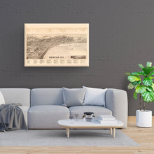 Load image into Gallery viewer, Digitally Restored and Enhanced 1893 Geneva Map Canvas - Canvas Wrap Vintage New York Map Poster - History Map of Geneva NY - Old Geneva New York Map