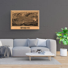 Load image into Gallery viewer, Digitally Restored and Enhanced 1882 Ithaca Map Canvas Art - Canvas Wrap Vintage Map of Ithaca New York Poster - Restored Ithaca NY Map - Old Ithaca New York Map - Bird's Eye View of Ithaca New York