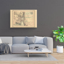 Load image into Gallery viewer, Digitally Restored and Enhanced 1862 Colorado Territory Map Canvas Art - Canvas Wrap Vintage Colorado Map Poster - History Map of Colorado Wall Art