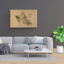 Load image into Gallery viewer, Digitally Restored and Enhanced 1881 Oahu Hawaii Map Canvas Art - Canvas Wrap Vintage Map of Oahu Poster - Historic Hawaiian Map Poster - Old Oahu Wall Art - Restored Oahu Hawaiian Islands Map