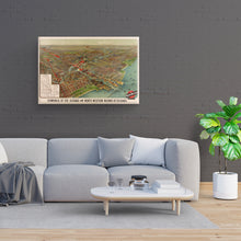 Load image into Gallery viewer, Digitally Restored and Enhanced 1902 Chicago Map Canvas Art - Canvas Wrap Vintage Chicago Map Wall Art - Historic Chicago Map Poster - Old Terminals of Chicago & North-Western Railway Map