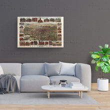 Cargar imagen en el visor de la galería, Digitally Restored and Enhanced 1891 Los Angeles - Canvas Wrap Vintage Map of Los Angeles Wall Art - Old Los Angeles Poster - Map of Los Angeles California Showing Population of City & Environs