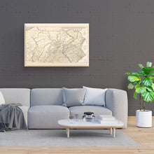 Load image into Gallery viewer, Digitally Restored and Enhanced 1792 Pennsylvania Map Canvas Art - Canvas Wrap Vintage Pennsylvania Map Poster - Historic State of Pennsylvania Wall Art - Old Wall Map of Pennsylvania Poster