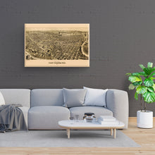 Load image into Gallery viewer, Digitally Restored and Enhanced 1891 Fort Worth Map Canvas - Canvas Wrap Vintage Fort Worth Texas Map - Old Fort Worth Wall Art - Fort Worth City TX Map History - Perspective Map of Fort Worth Poster