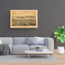 Load image into Gallery viewer, Digitally Restored and Enhanced 1876 San Diego Map Canvas Art - Inch Canvas Wrap Vintage San Diego Wall Art - California Wall Map History - Old Bird's Eye View of San Diego California Map Poster