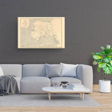 Load image into Gallery viewer, Digitally Restored and Enhanced 1909 Alaska Map Canvas Art - Canvas Wrap Vintage Alaska Map Poster - Old Alaska Wall Art - History Map of Alaska Poster - State of Alaska Map Showing Aleutian Islands