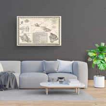 Load image into Gallery viewer, Digitally Restored and Enhanced - 1893 Hawaiian Islands Map Canvas - Canvas Wrap Vintage Hawaiian Islands Wall Art - Restored Hawaiian Islands Map Poster - Old Topographical Map of The Hawaiian Islands