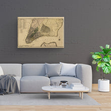 Load image into Gallery viewer, Digitally Restored and Enhanced - 1789 New York Canvas Map - Canvas Wrap Vintage New York Map - Old Wall Map of New York City Poster - Historic New York Wall Art - Restored Plan of New York City Map