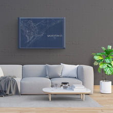 Load image into Gallery viewer, Digitally Restored and Enhanced 1935 Galveston Texas Map Canvas Art - Canvas Wrap Vintage Map of Galveston Texas - Old Poster Map of Texas - Historic Galveston Wall Art - Texas County Map Blueprint