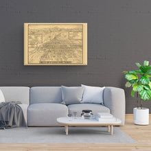 Load image into Gallery viewer, Digitally Restored and Enhanced 1909 Colorado Map Canvas Art - Canvas Wrap Vintage Colorado Map Poster - Old Map of Colorado Springs - Colorado Wall Art - Bird's Eye View Map of Colorado Springs CO