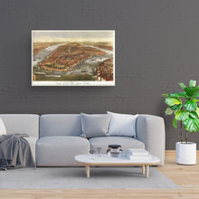 Load image into Gallery viewer, Digitally Restored and Enhanced 1870 Map of New York Canvas Art - Canvas Wrap Vintage New York Map - Restored New York Wall Art - Old Wall Map of New York City Poster - Historic New York City Wall Art
