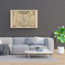 Cargar imagen en el visor de la galería, Digitally Restored and Enhanced 1687 Pennsylvania Map Canvas Art - Canvas Wrap Vintage Pennsylvania Map - Historic Pennsylvania Wall Art - Restored Pennsylvania State Map of Philadelphia Region