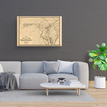 Load image into Gallery viewer, Digitally Restored and Enhanced 1841 Maryland Map Canvas Art - Canvas Wrap Vintage Map of Maryland Poster - Old Maryland State Map Print - Restored Maryland Wall Art - Historic Maryland Map Poster