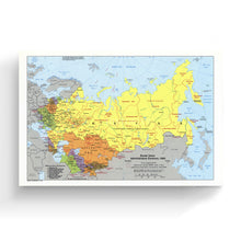 Cargar imagen en el visor de la galería, Digitally Restored and Enhanced 1983 Soviet Union Map Canvas - Canvas Wrap Vintage Map of USSR - Soviet Union History Map - Old Soviet Union Poster