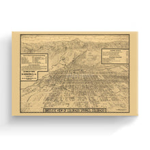 Load image into Gallery viewer, Digitally Restored and Enhanced 1909 Colorado Map Canvas Art - Canvas Wrap Vintage Colorado Map Poster - Old Map of Colorado Springs - Colorado Wall Art - Bird's Eye View Map of Colorado Springs CO